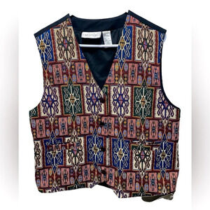 VINTAGE retro Passports by Pier 1 Imports 90s Tapestry
Vest Size‎ Large